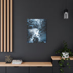 Frozen Forest Canvas Wall Art - Winter Wonderland Nature Decor