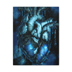 Galaxy Heart Canvas Wall Art - Cosmic Anatomical Space Love Decor