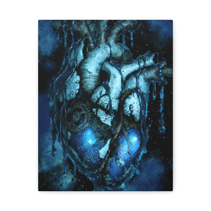 Galaxy Heart Canvas Wall Art - Cosmic Anatomical Space Love Decor