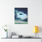 Sunset Space Mountains Canvas Art | Retro Vaporwave Galactic Landscape Wall Decor