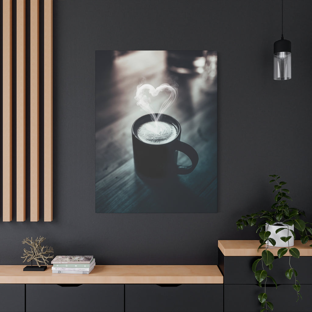 Coffee Love Canvas Wall Art - Aesthetic Kitchen Cafe Decor