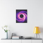 Neon Wave Horizon Canvas Wall Art - Retro 80s Cyberpunk Sunset