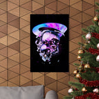 Melted Skeleton Skulls Poster Print - Gothic Cosmic Skull Art
