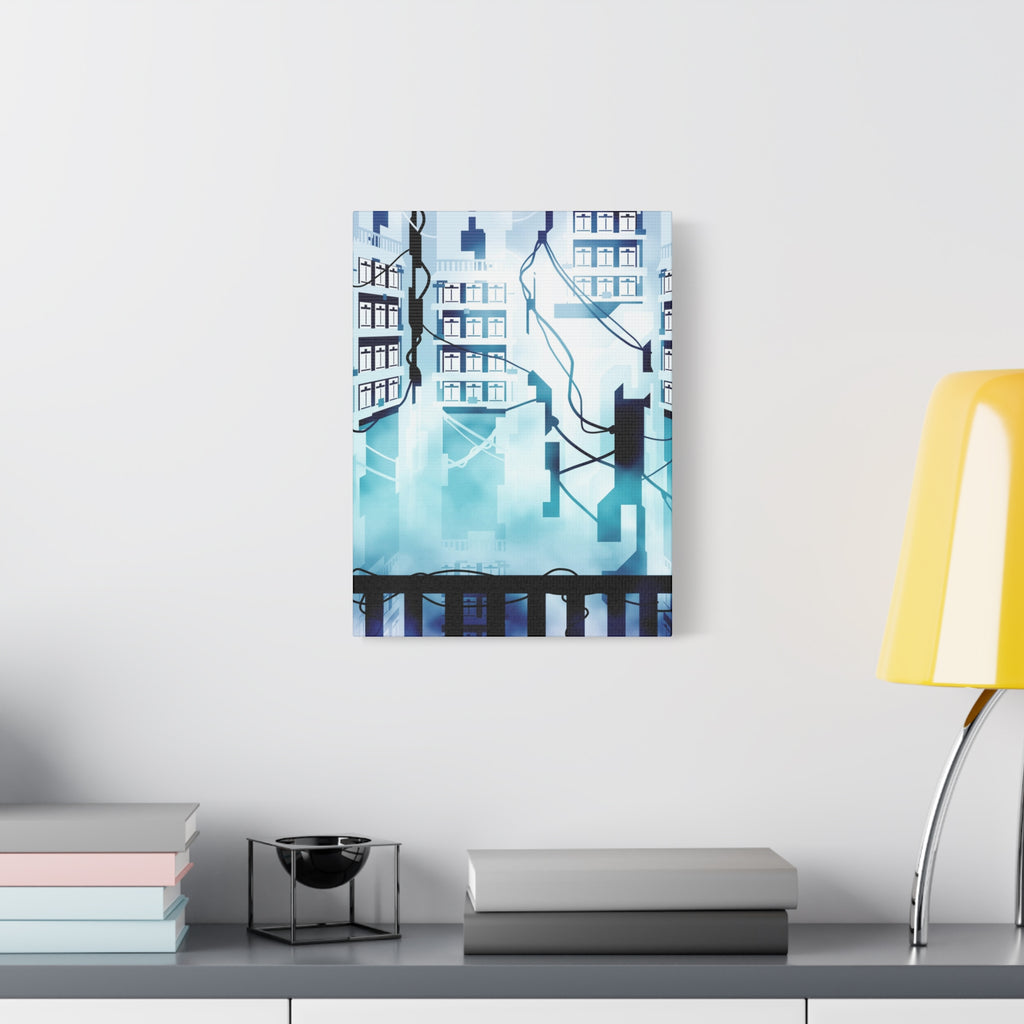 Memory Chamber Canvas Wall Art - Futuristic Sci-Fi Interior Decor