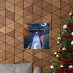 Space Lizards Poster - Lizard Ufo Art Print