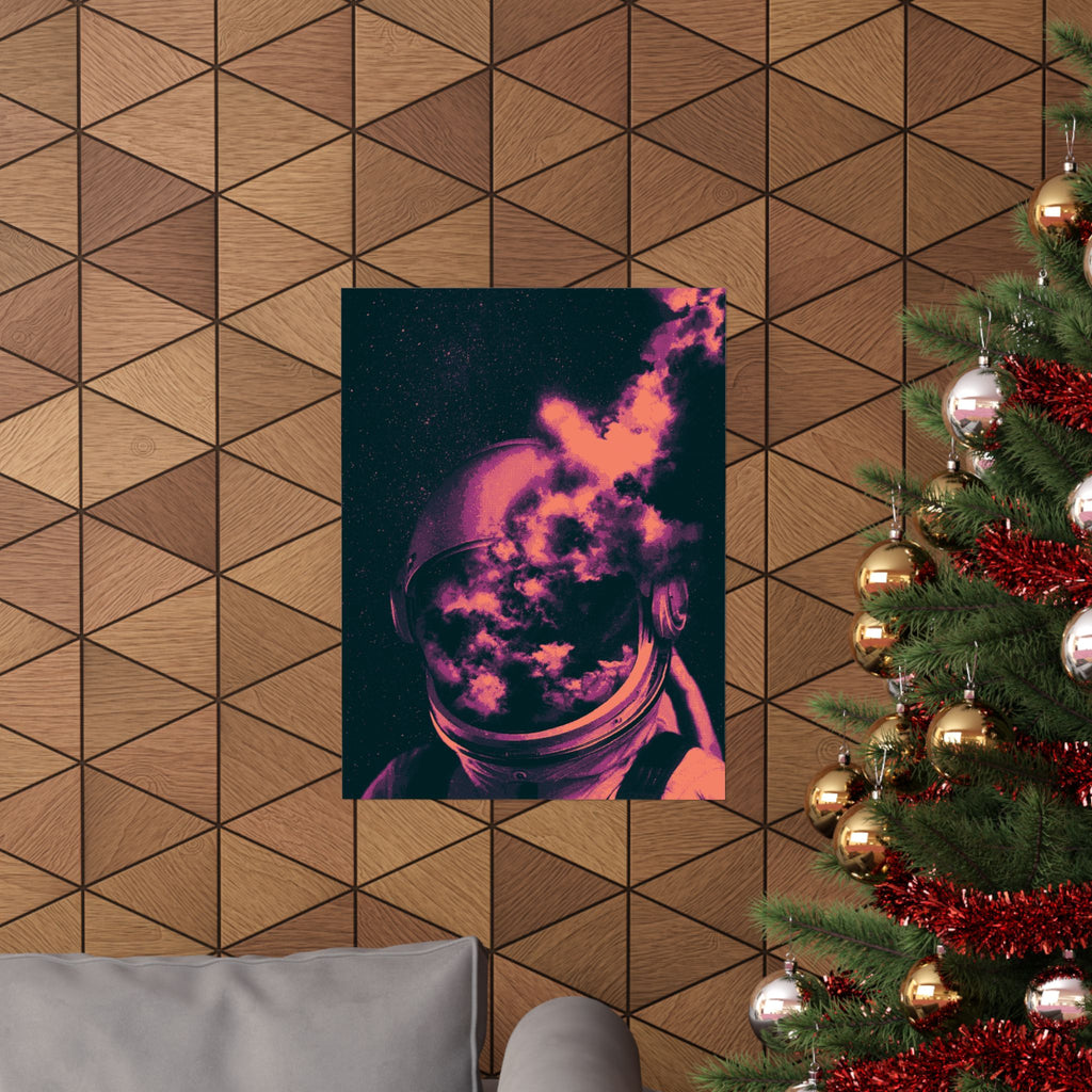Vapor Astronaut In The Clouds Matte Poster Print