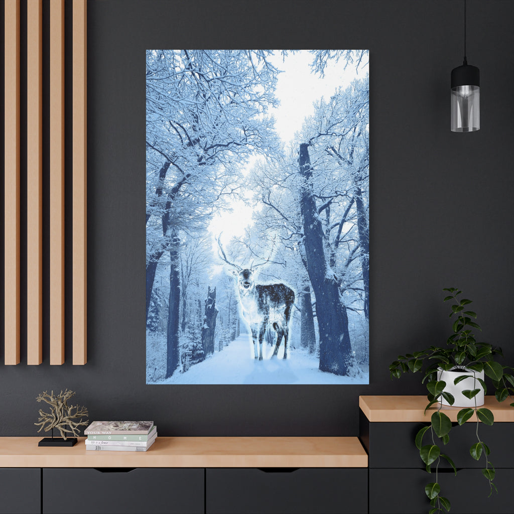 Cosmic Deer Canvas Wall Art - Celestial Animal Decor
