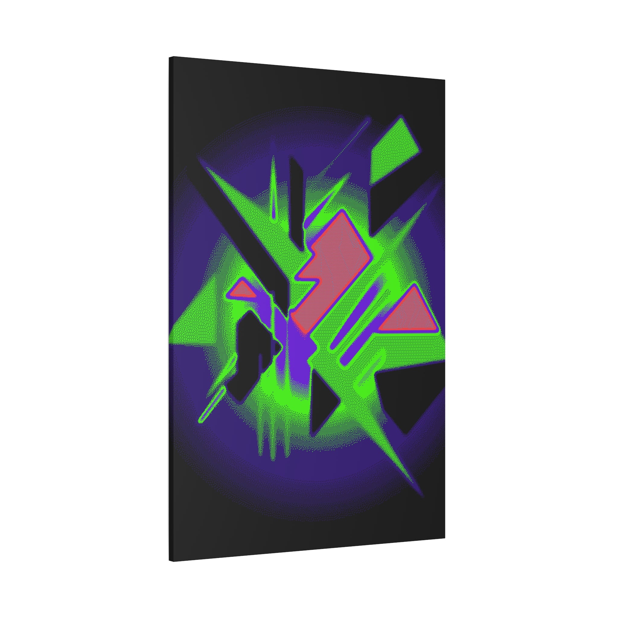 90s Paranoia Canvas Wall Art - Grunge Glitch Trippy Decor