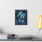 Galaxy Heart Canvas Wall Art - Cosmic Anatomical Space Love Decor
