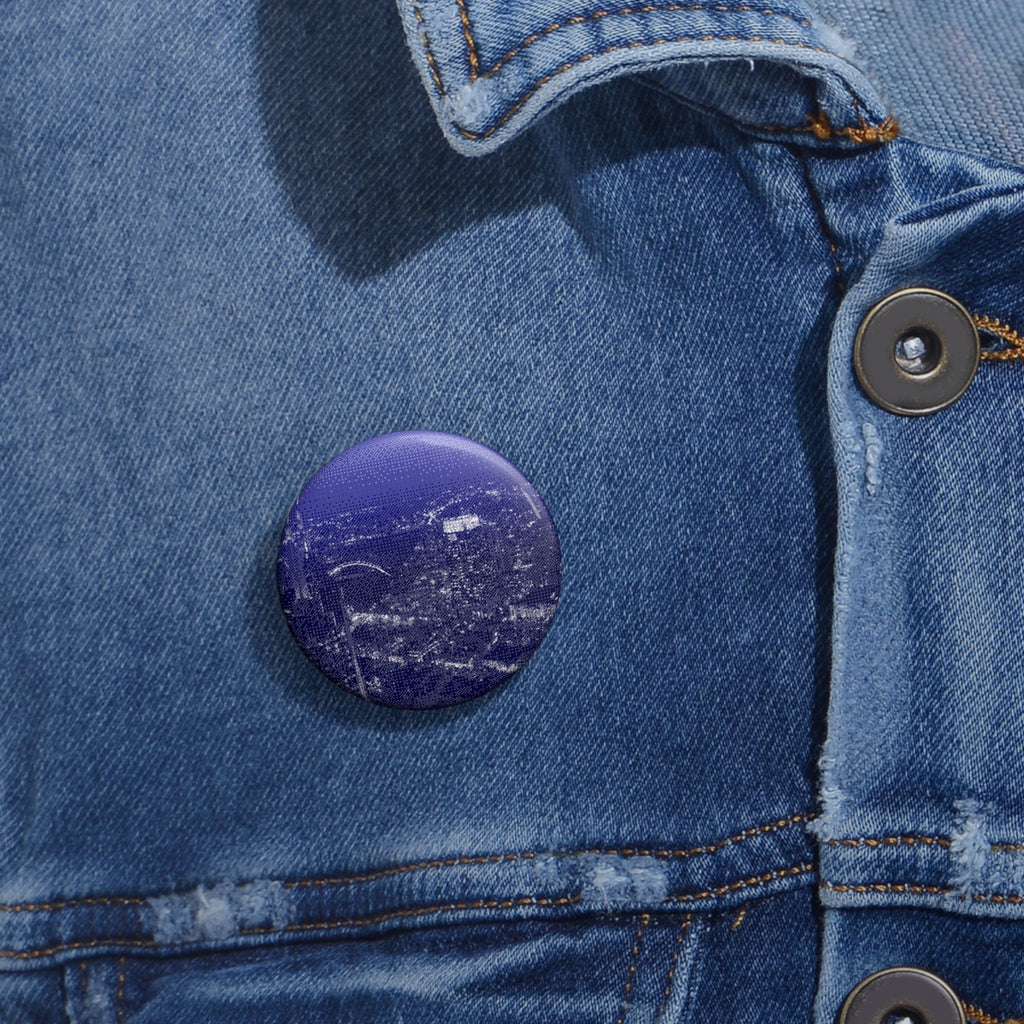 Nashville Skyline Pin - Sunset Cityscape Art Button