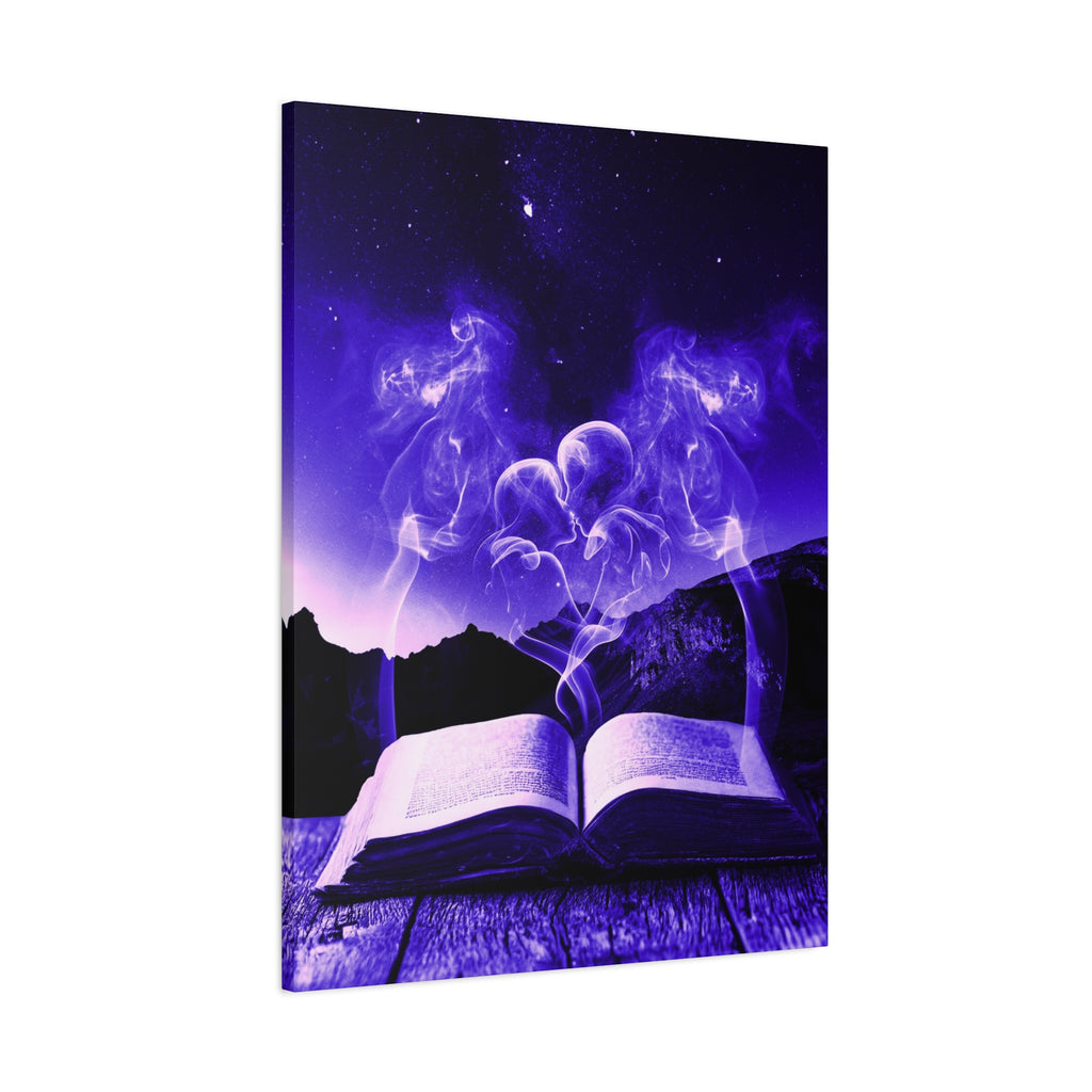 Magic Book Love Spell Canvas Wall Art - Witchy Fantasy Decor