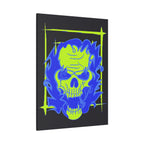 Skull of Mental Fire Canvas Wall Art - Psychedelic Gothic Decor