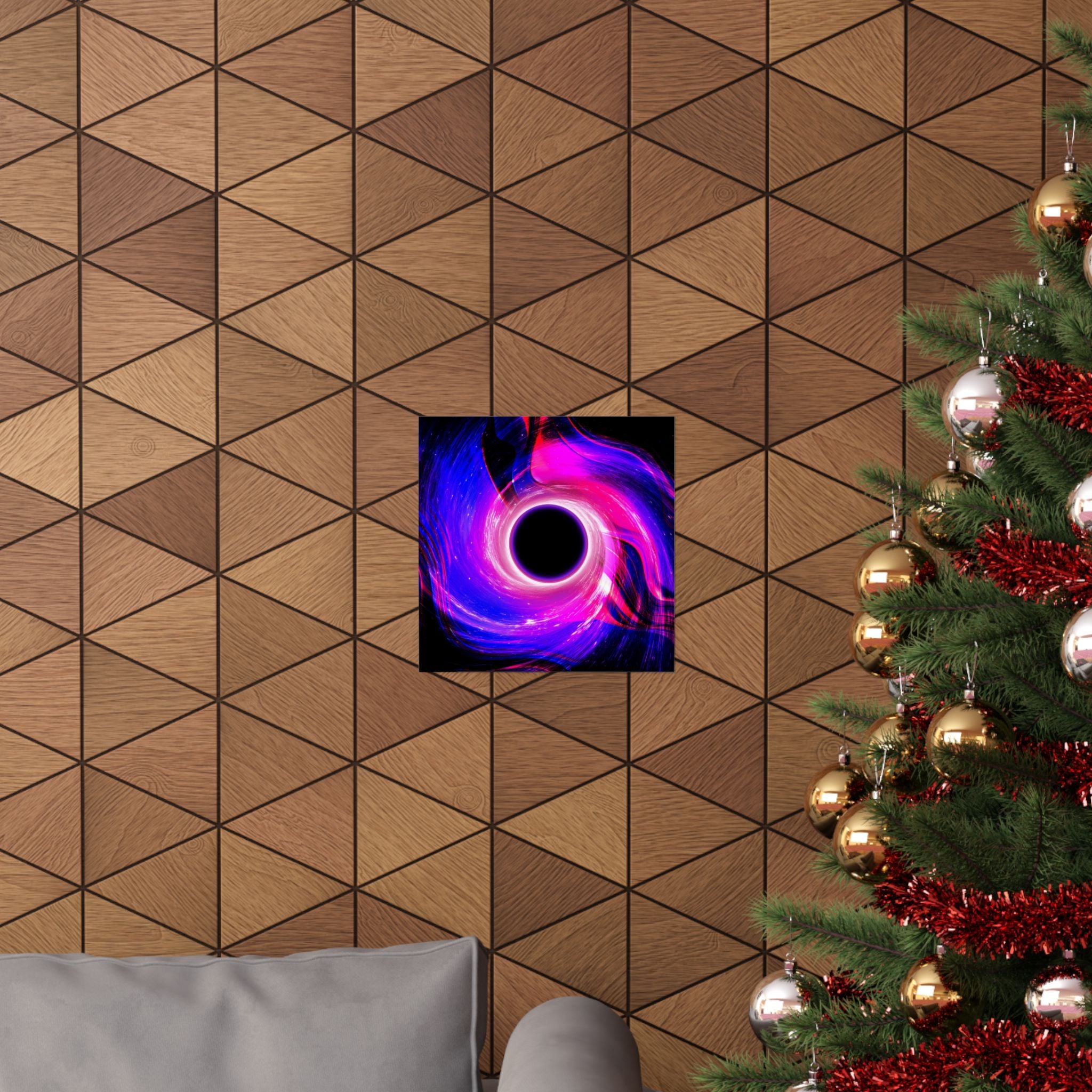 Purple Pink Wormhole Poster - Special Edition Cosmic Vortex Art