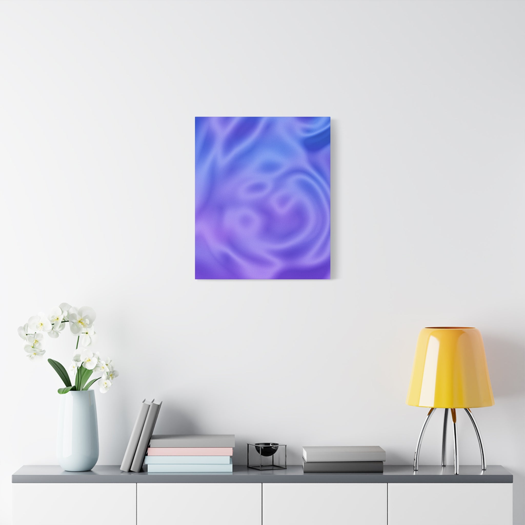 Liquid Metal Mist Pink Canvas Wall Art - Modern Textured Abstract Decor