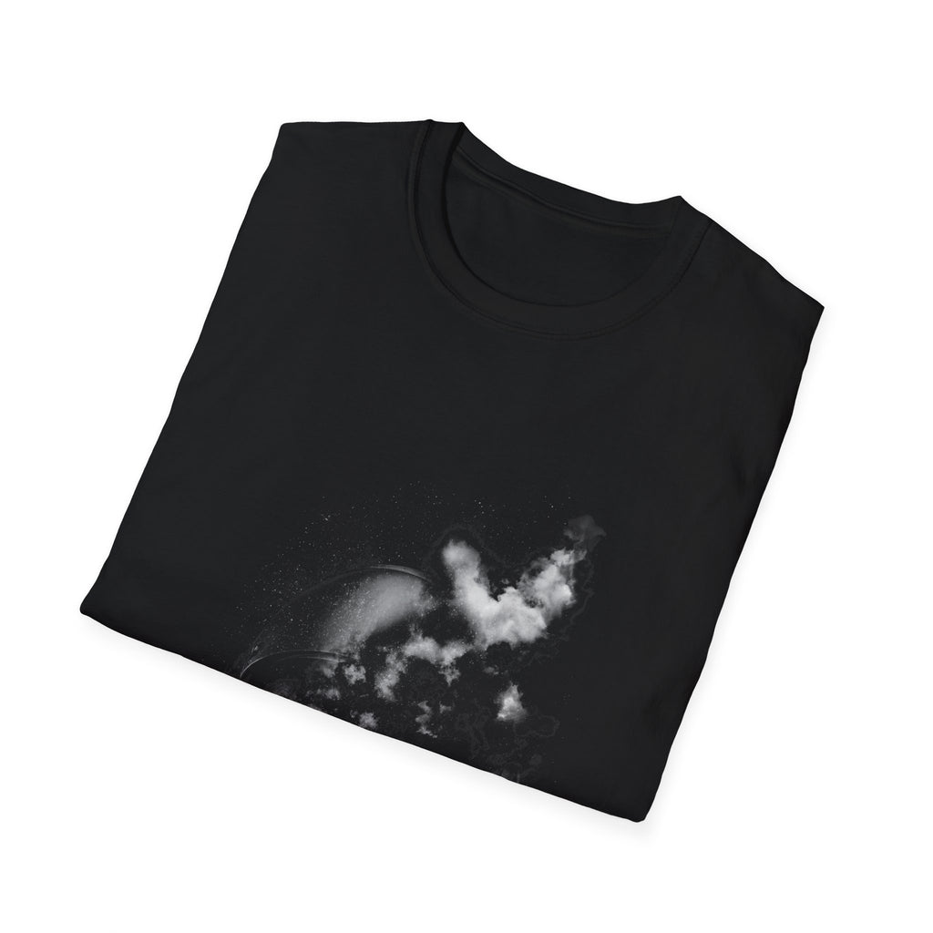 Astronaut in Clouds Retro Stamp Tee - Space Graphic Shirt