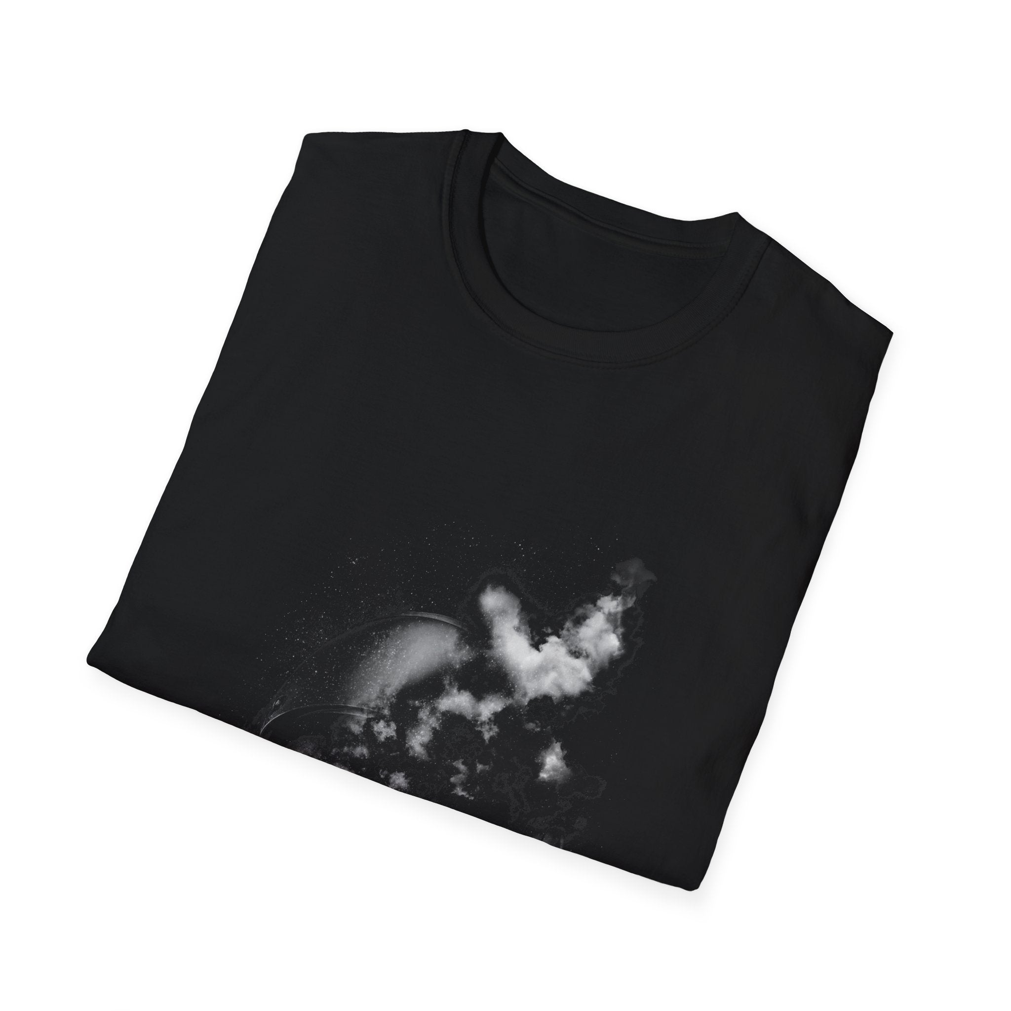 Astronaut in Clouds Retro Stamp Tee - Space Graphic Shirt