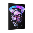 Melted Skeleton Skulls Canvas Wall Art - Gothic Cosmic Skull Decor