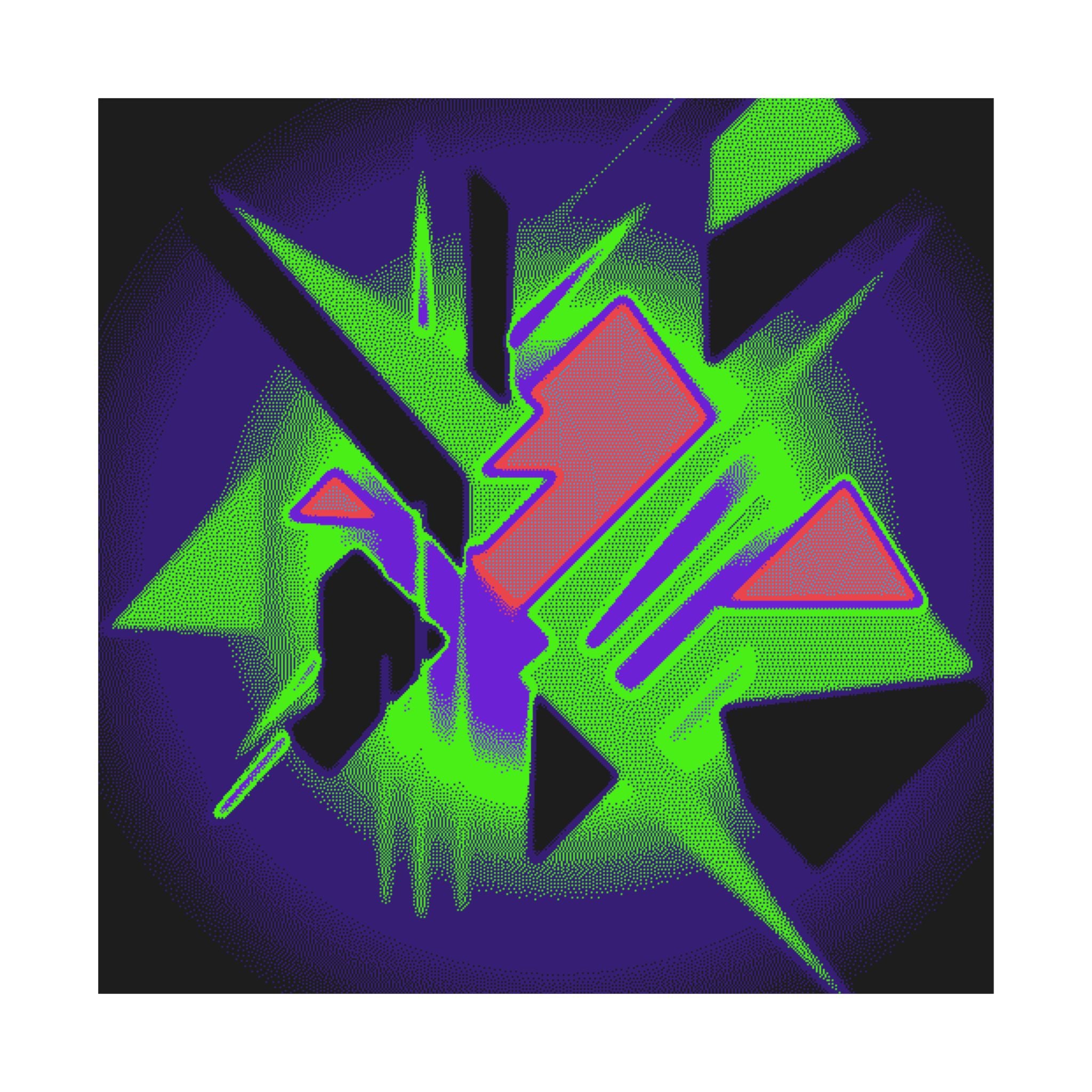 90s Paranoia Vaporwave Poster - Neon Glitch Art Print