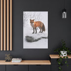 Spirit of the Fox Canvas Wall Art - Psychedelic Geometric Wildlife Decor