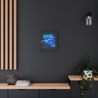The Data Cube Sci-Fi Cyberpunk Canvas Art | Abstract Tech Futuristic Digital Wall Decor