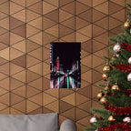 Cyberpunk Slick Street Poster - Neon Alley Art Print