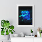 The Data Cube Framed Poster - Abstract Tech Cube Wall Art