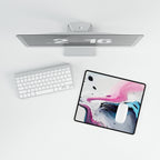 Liquid Dream Desk Mat - Swirling Mix Blue Pink Mouse Pad