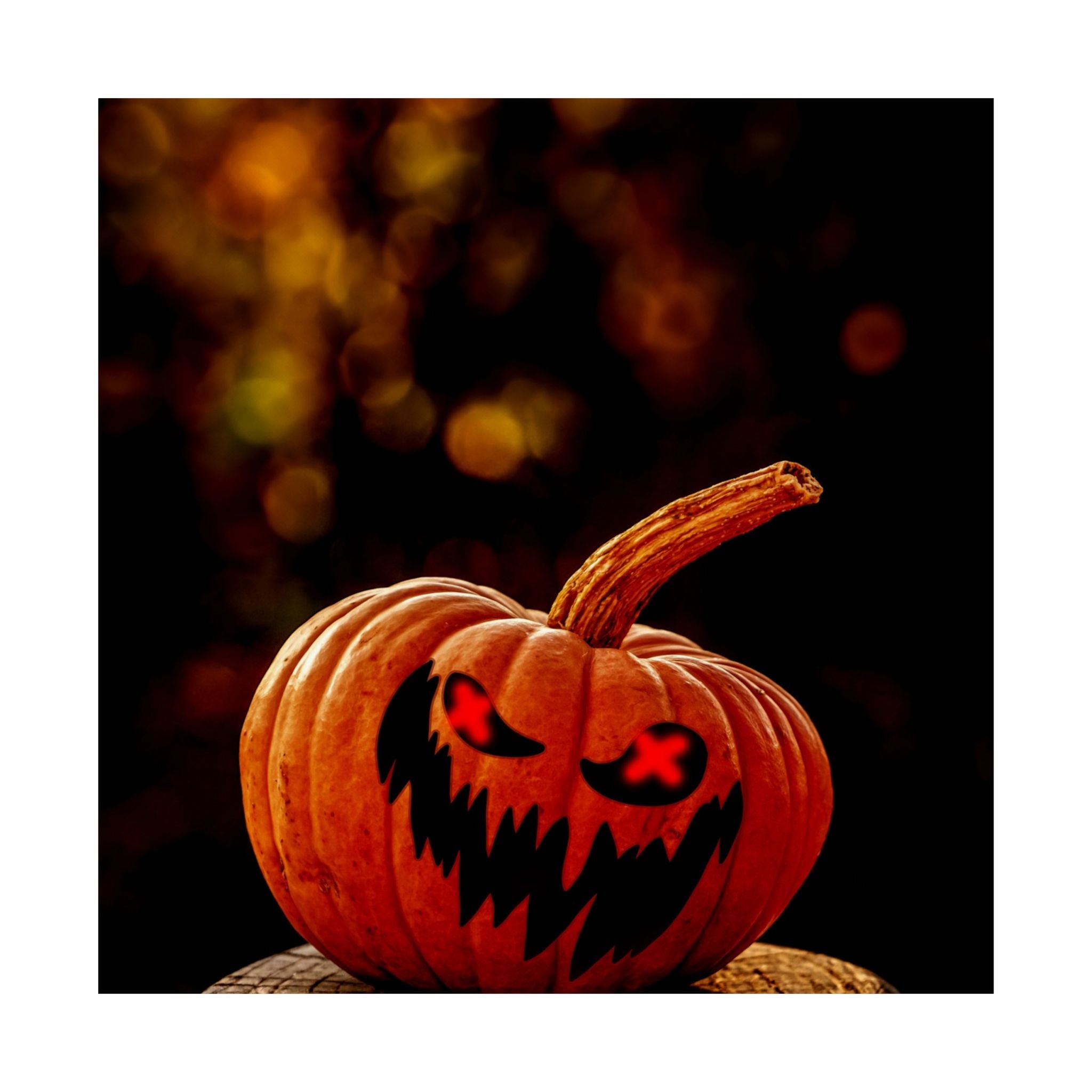 Spooky Pumpkin Nightmare Halloween Vertical Art Prints Seasonal Wall Decor