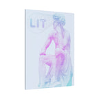 Lit Thinker Canvas Wall Art - Psychedelic Abstract Portrait Decor