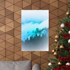 Blue Mountain Fog Poster - Misty Landscape Art Print