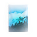 Blue Mountain Fog Tapestry - Misty Forest Wall Hanging