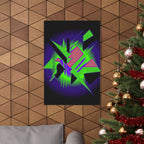 90s Paranoia Vaporwave Poster - Neon Glitch Art Print