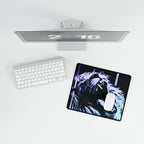 CRT Lion Retro Wave Gaming Desk Mat - 80s Synthwave Mouse Pad