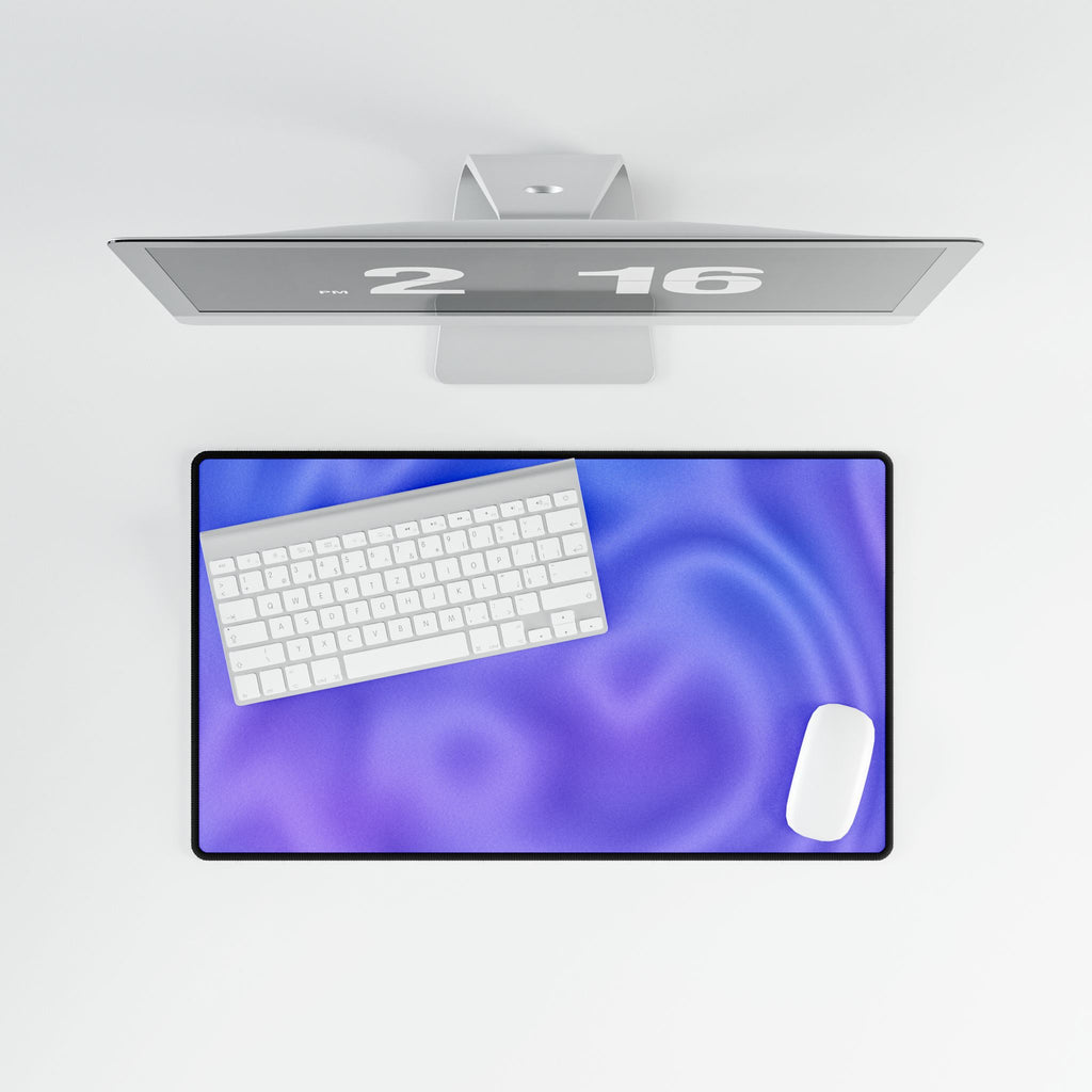 Liquid Metal Mist Pink Desk Mat - Fluid Abstract Mouse Pad