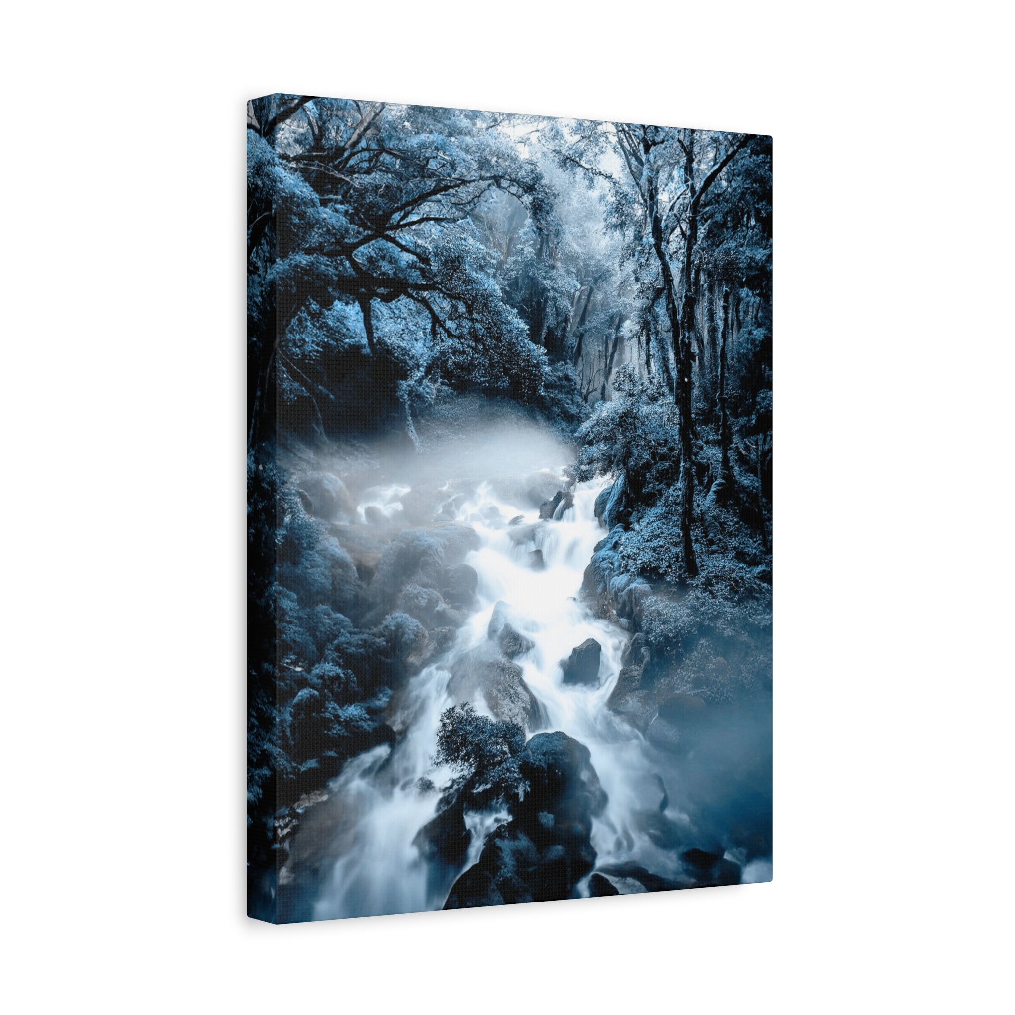 Frozen Forest Canvas Wall Art - Winter Wonderland Nature Decor