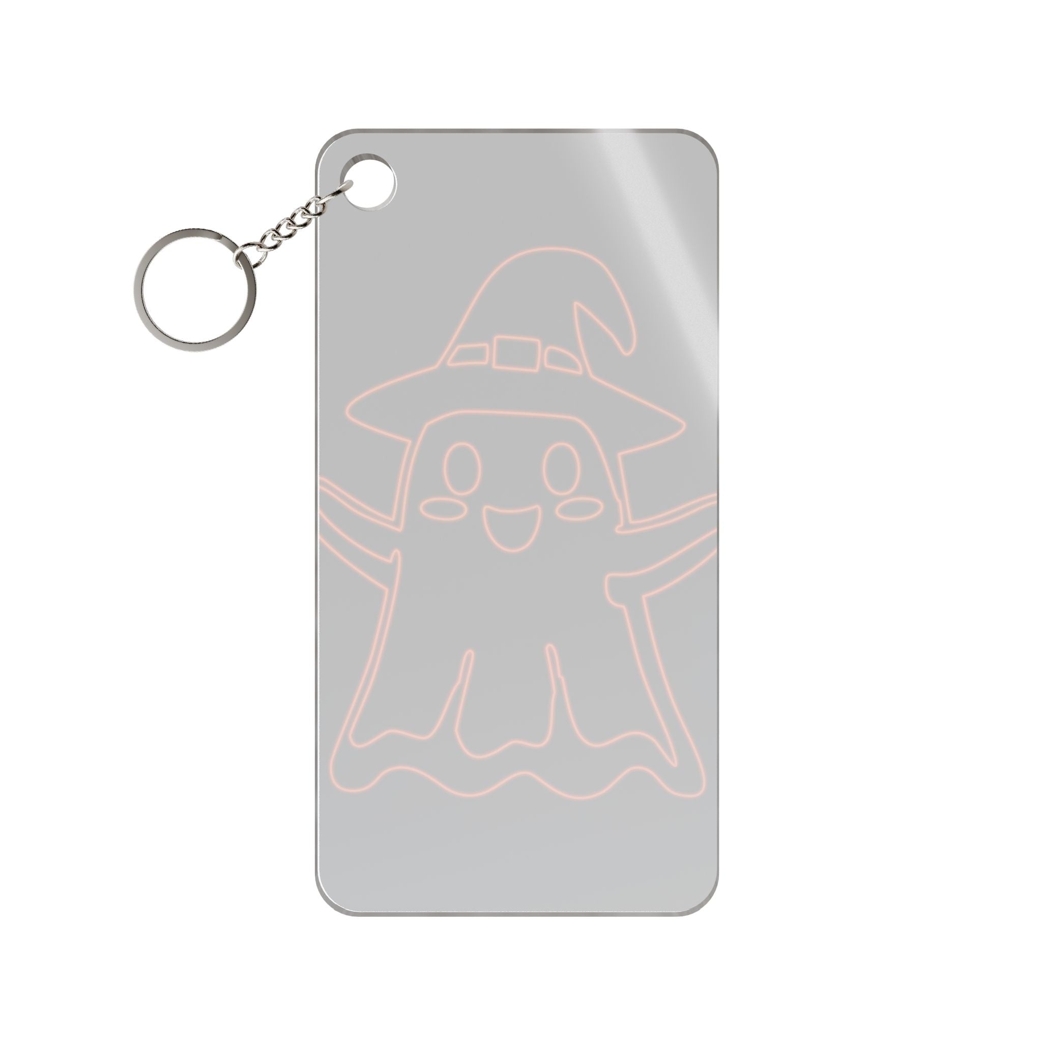 Cute Ghost Keychain - Halloween Acrylic Art Charm