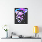 Melted Skeleton Skulls Canvas Wall Art - Gothic Cosmic Skull Decor