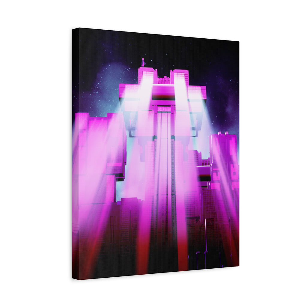 The City of Lights Vibrant Cityscape Canvas Art | Modern Neon Urban Skyline Wall Decor