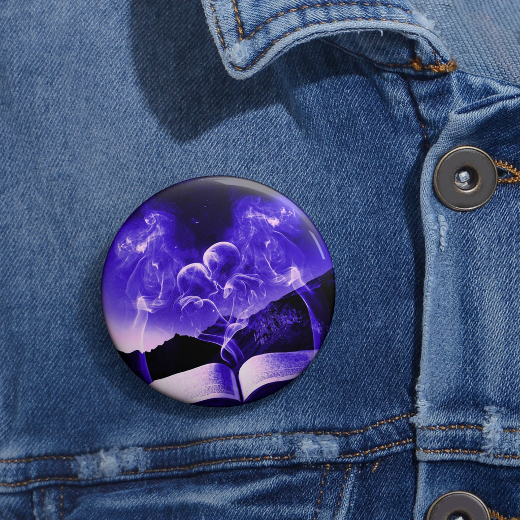 Magic Book Love Spell Pin - Witchy Fantasy Art Button