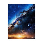 Stunning Space Sunrise Matte Vertical Poster - Vibrant Cosmic Art for Home Decor | Perfect Gift for Space Lovers