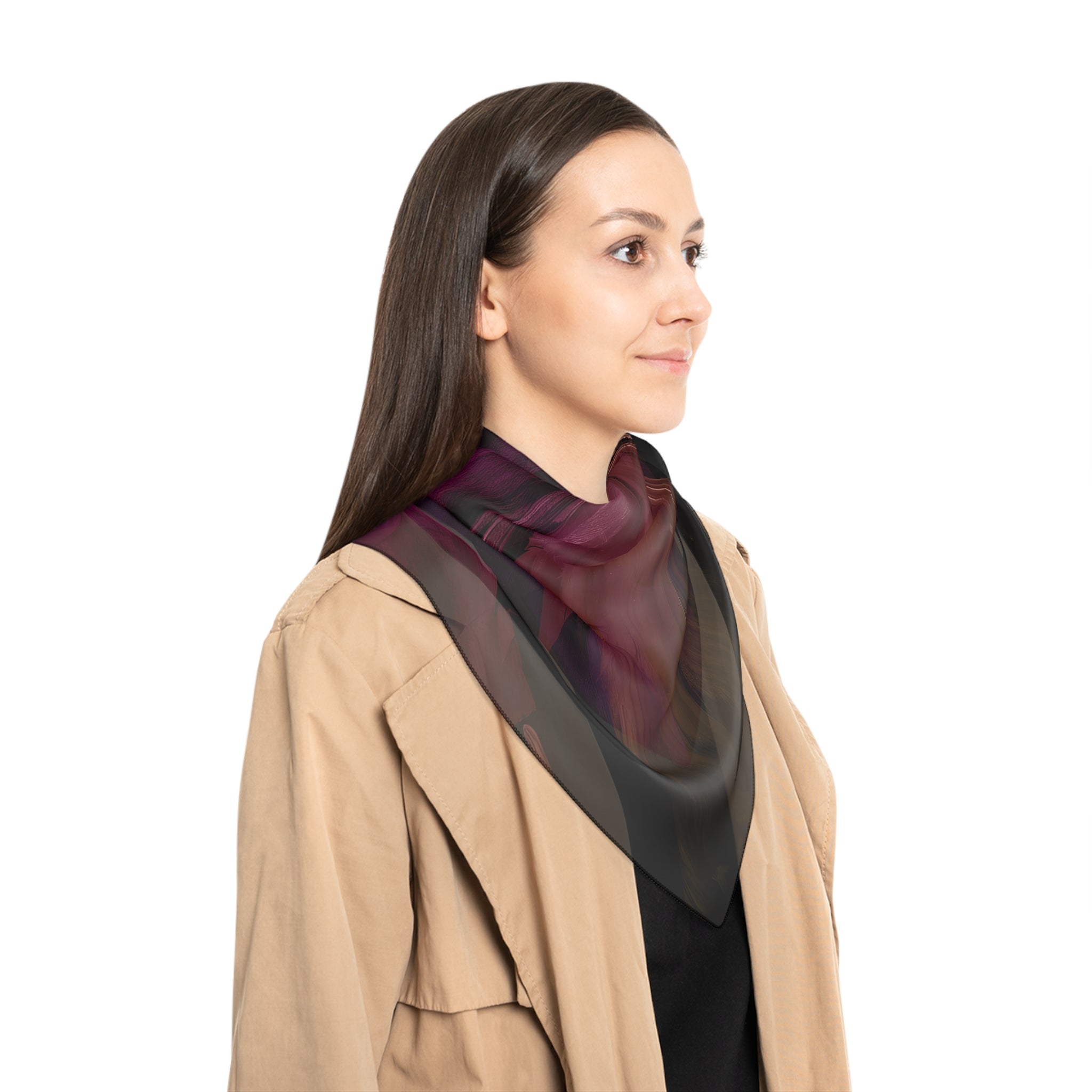 Moody Plum Ink Scarf - Dark Academia Purple Art Shawl