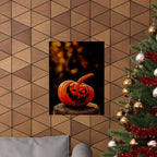 Spooky Pumpkin Nightmare Halloween Vertical Art Prints Seasonal Wall Decor