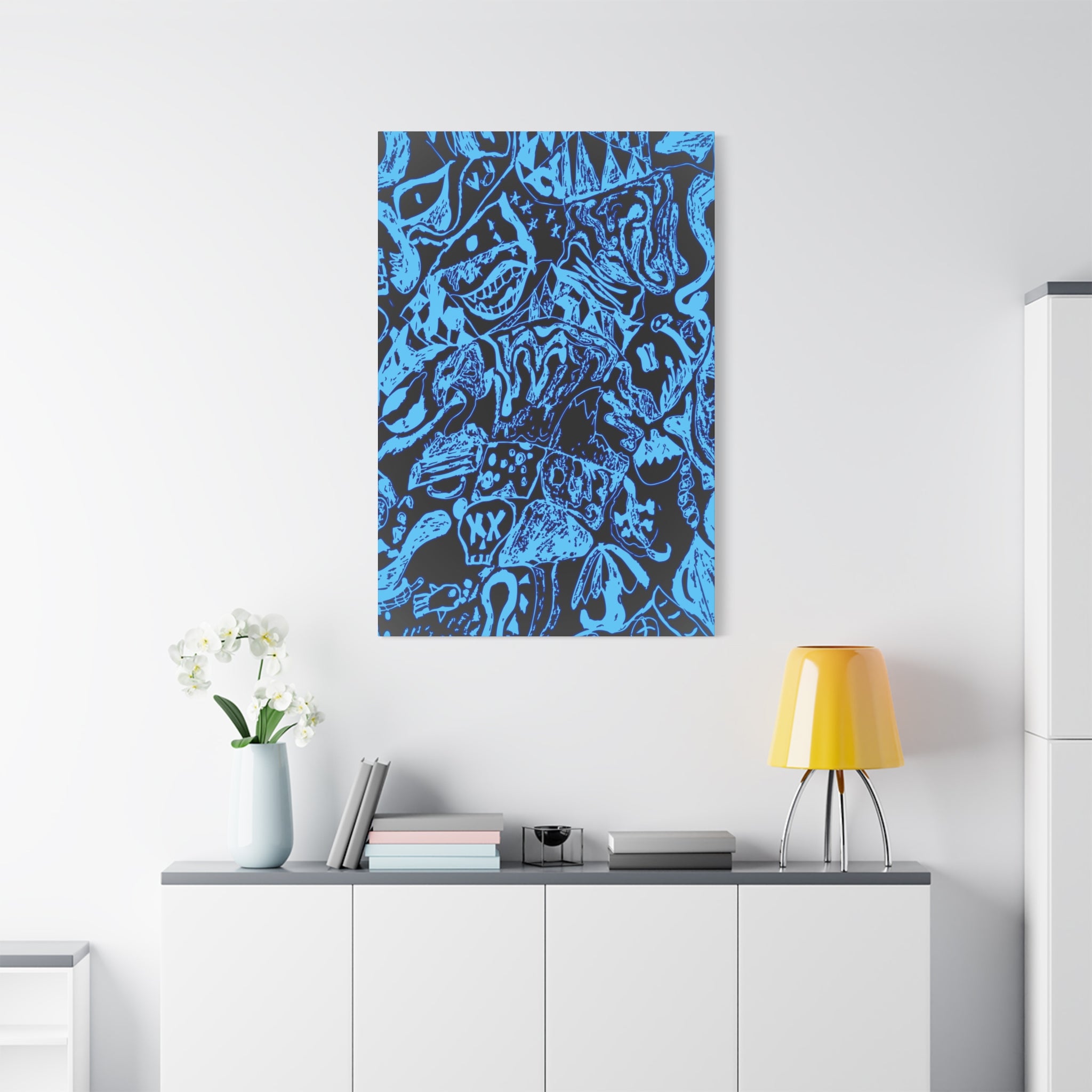 Doodles of a Lost Mind Canvas Art - Psychedelic Abstract Mindscape