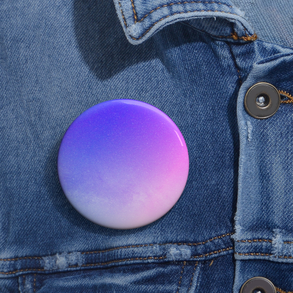 Starfield Space Galaxy Pin - Cosmic Purple Art Button