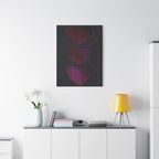 Three Hearts Level One Retro Gamer Canvas Art | Minimalist 8-Bit Pixel Love Wall Decor