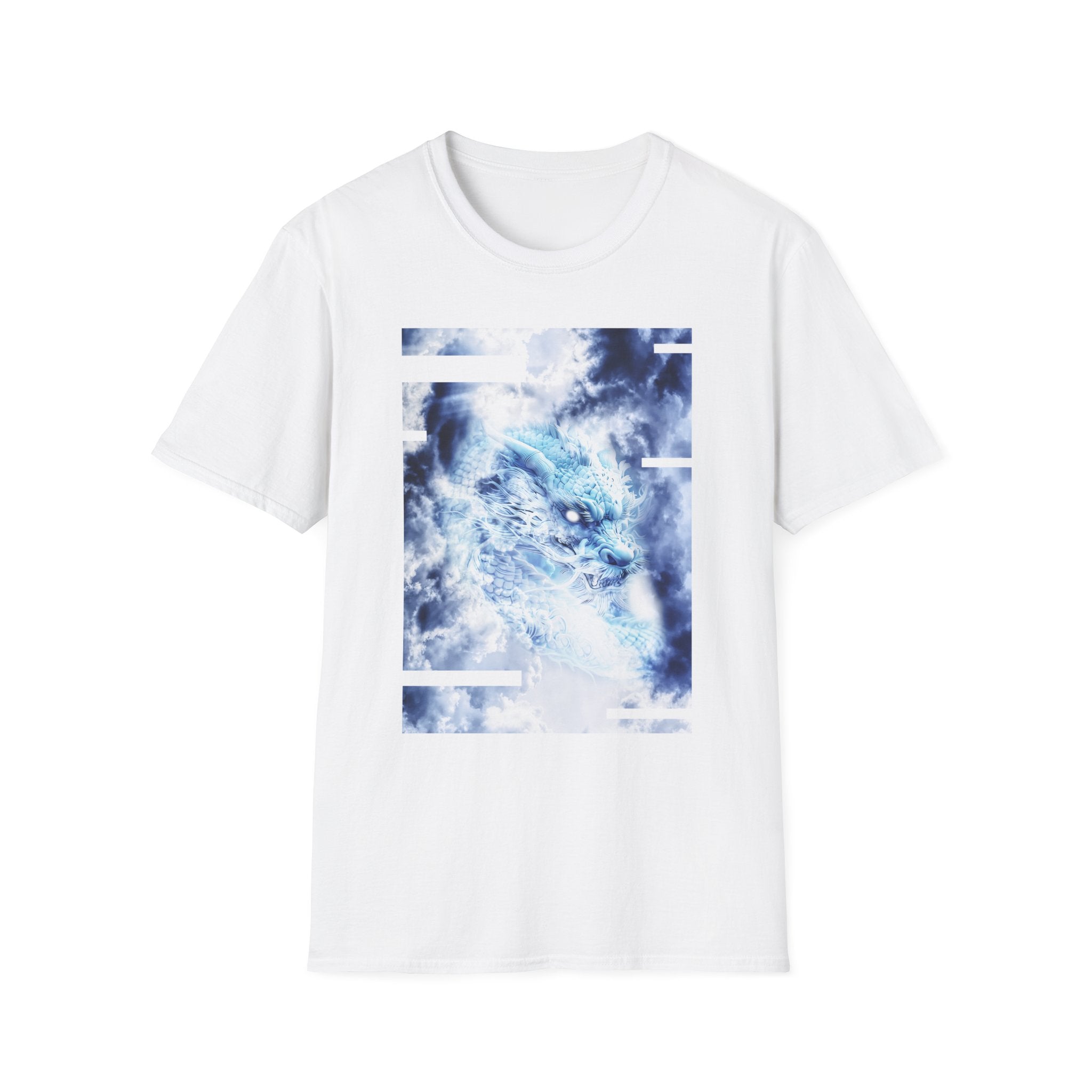 Blue Sky Dragon Graphic Tee - Celestial Cloud Dragon Shirt