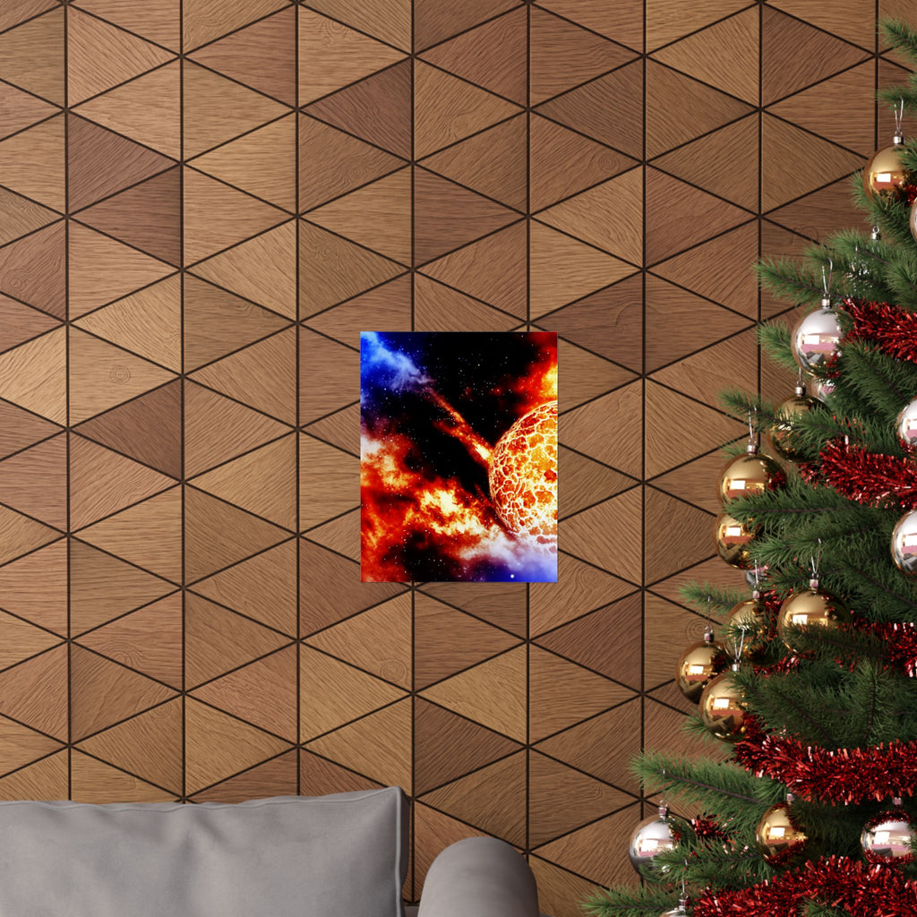 Solar Blast Poster - Cosmic Nebula Space Art Print