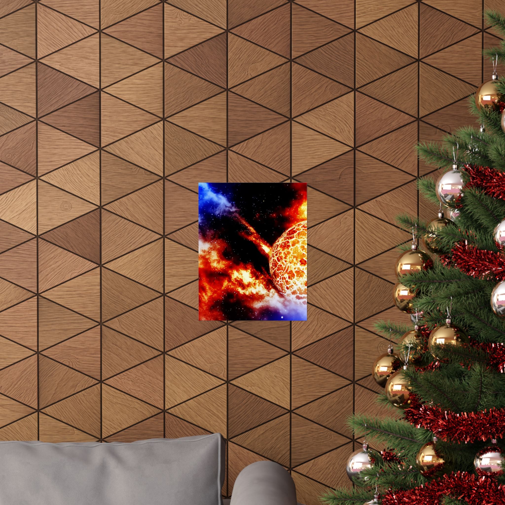 Solar Blast Poster - Cosmic Nebula Space Art Print