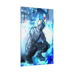 Robot Man Canvas Wall Art - Cyberpunk Android Dystopian Decor