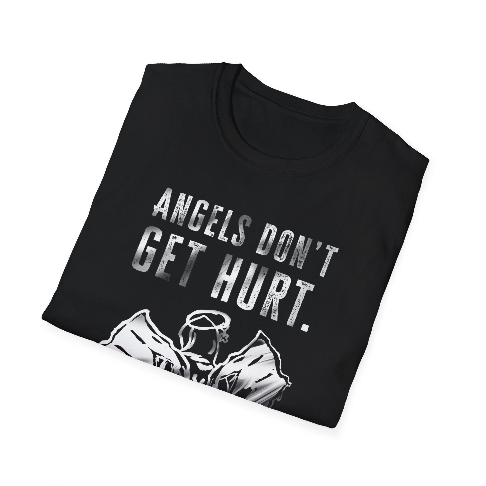 Angels Don't Get Hurt Graphic Tee - Grunge Statement Shirt
